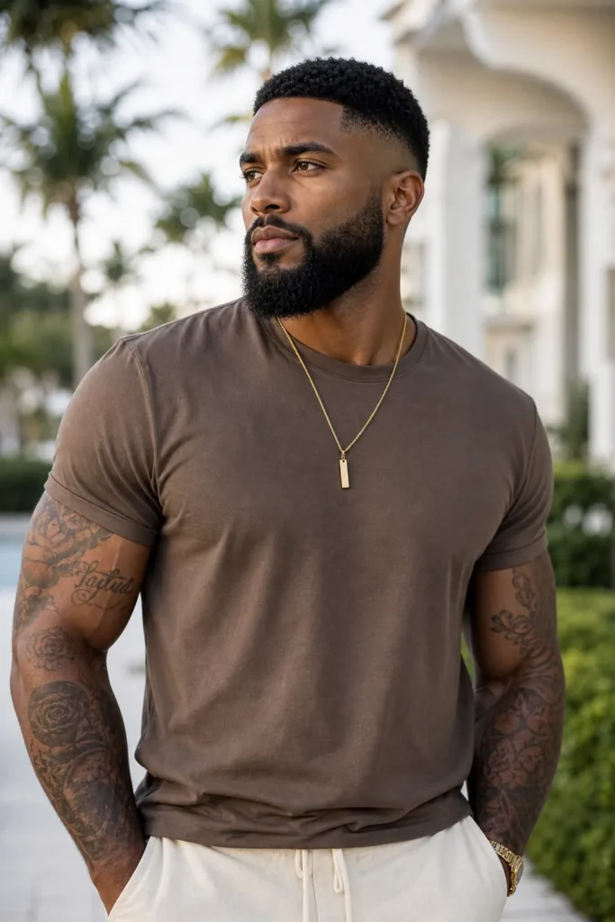 Drop Fade with Beard Blend