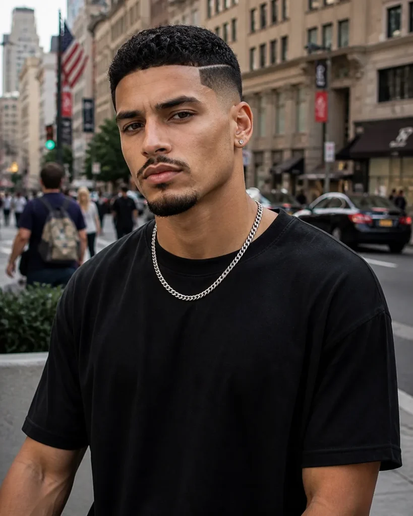 Drop Fade with Hard Part