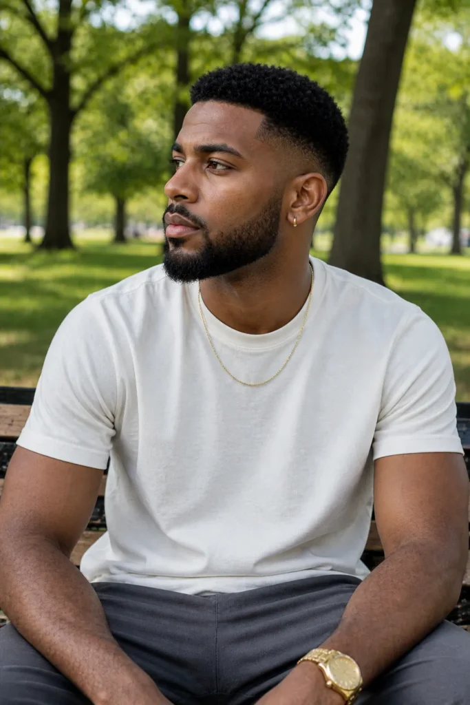 Drop Fade with Short Curls