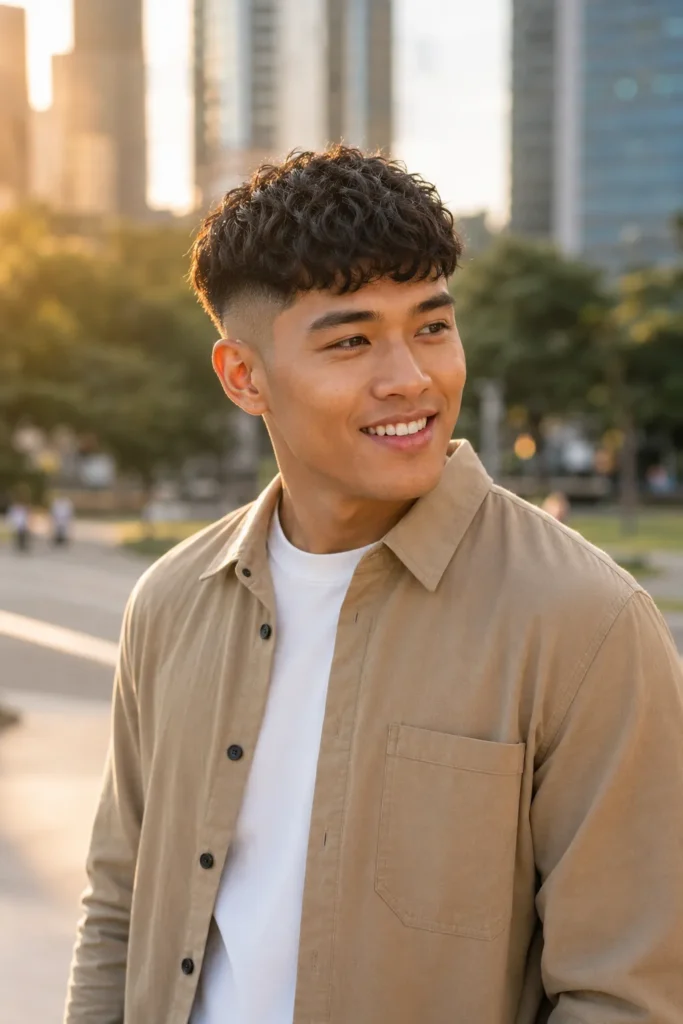 French Crop with Curly Fringe