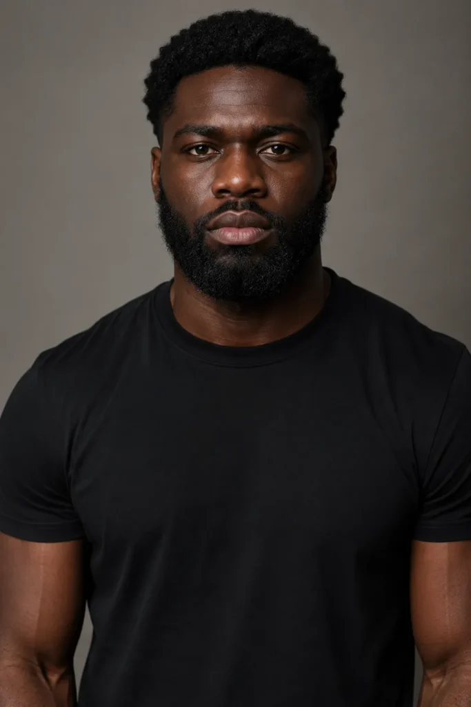 Full Natural Beard with Clean Edges