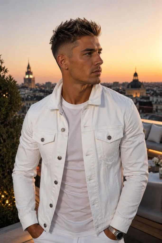 Golden Faux Hawk Fade