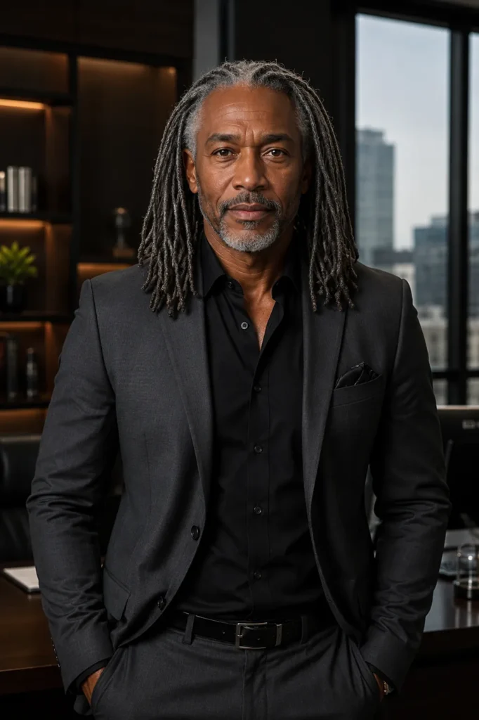 Gray Mature Dreads