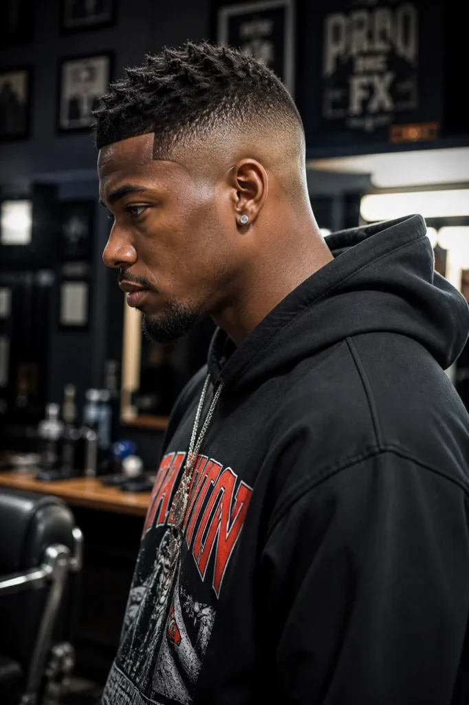 High Skin Fade with Sharp Choppy Crop