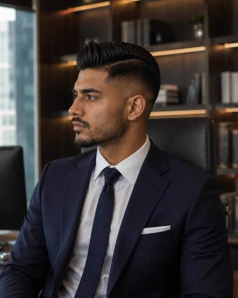 High Taper Fade with Comb Over