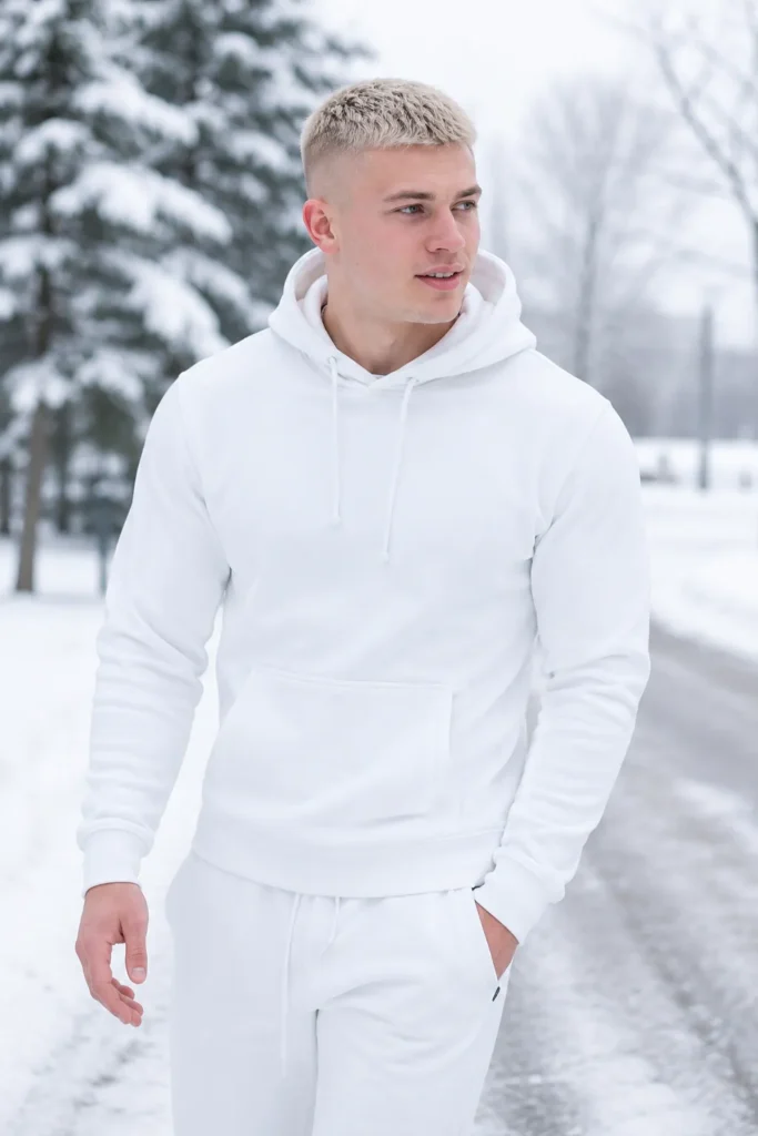 Icy Blonde Crop Fade
