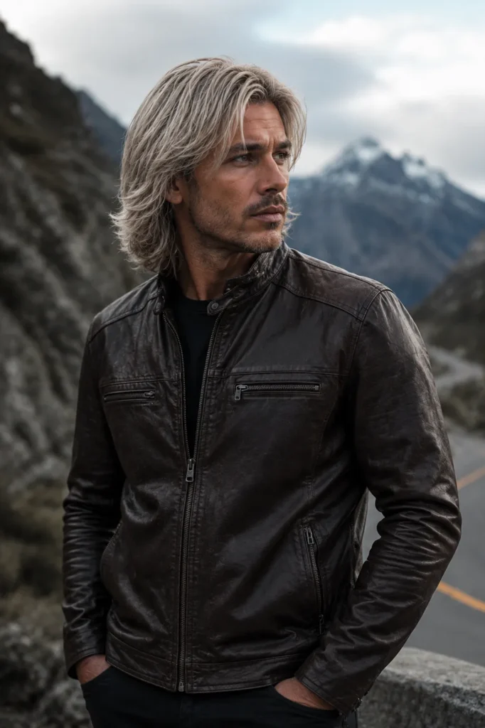 Long Layered Ice Blonde