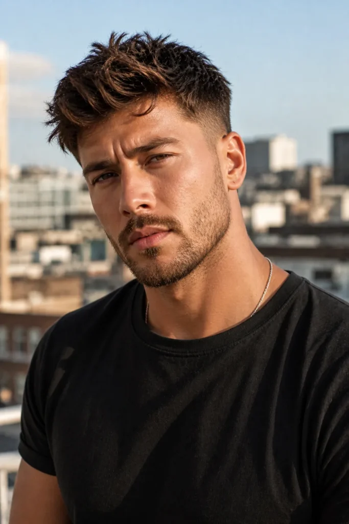 Low Fade with Sharp Hard Part