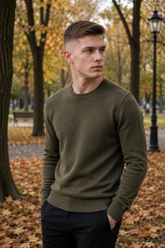 Low Fade with Side Swept Short Hair