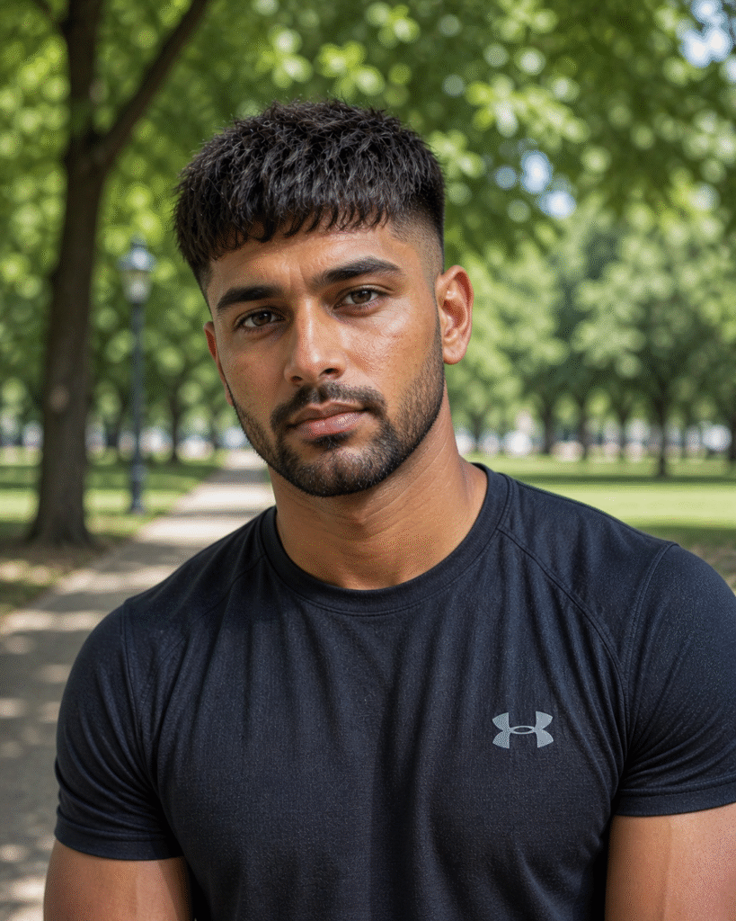 Low Fade with Textured Crop