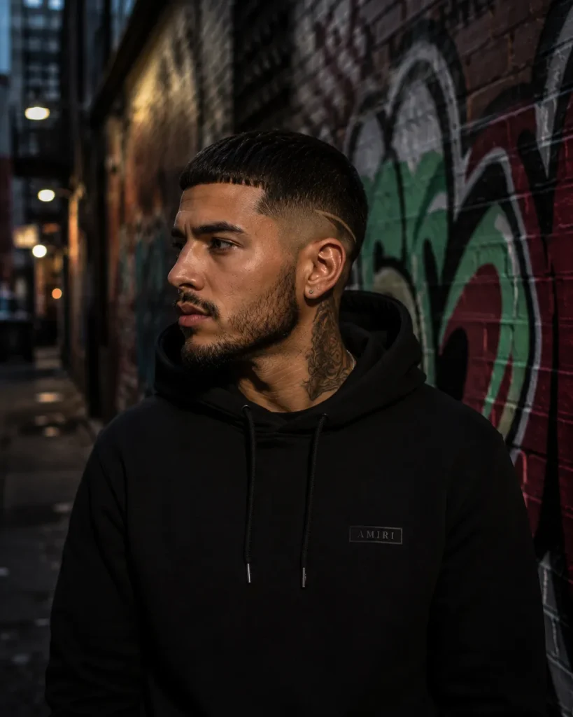 Low Taper Fade with Line Detail