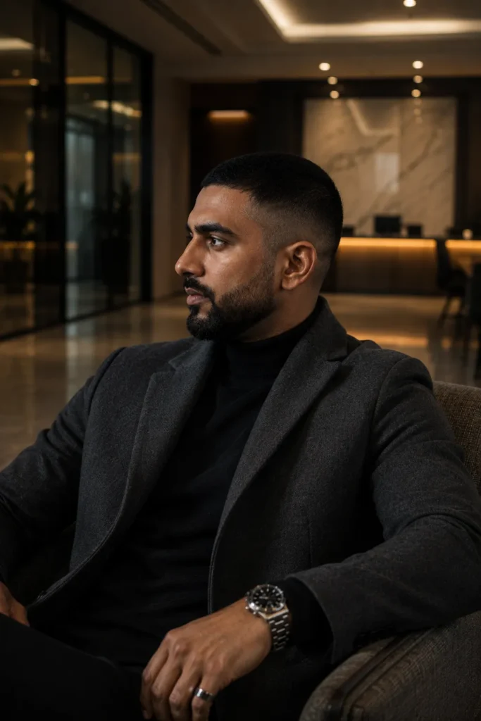 Matte Buzz with Seamless Beard Fade