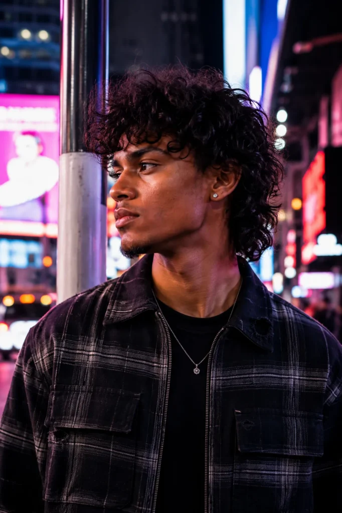Medium Curly Wolf Cut