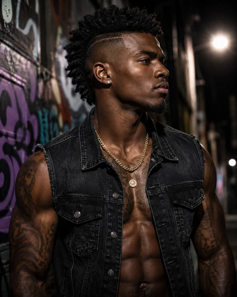 Medium-Length Mohawk Fade