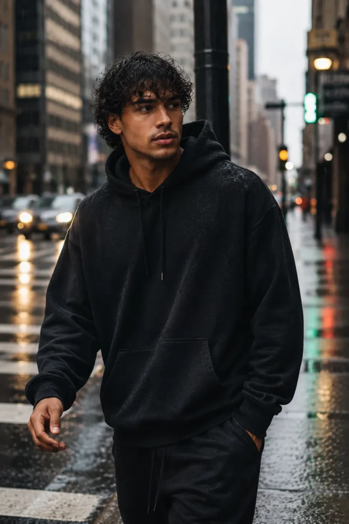 Messy Medium-Length Curly Fringe