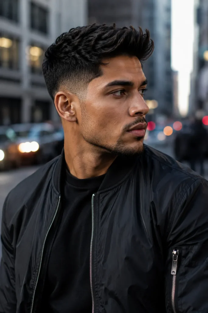 Messy Quiff Fade