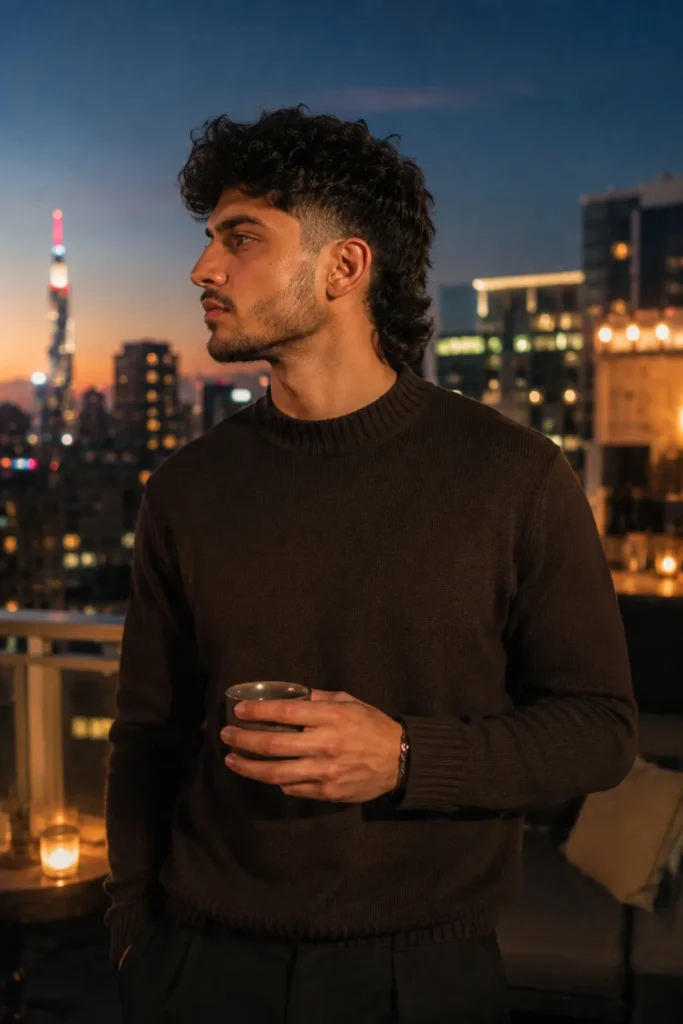 Messy Volume Taper Fade Mullet
