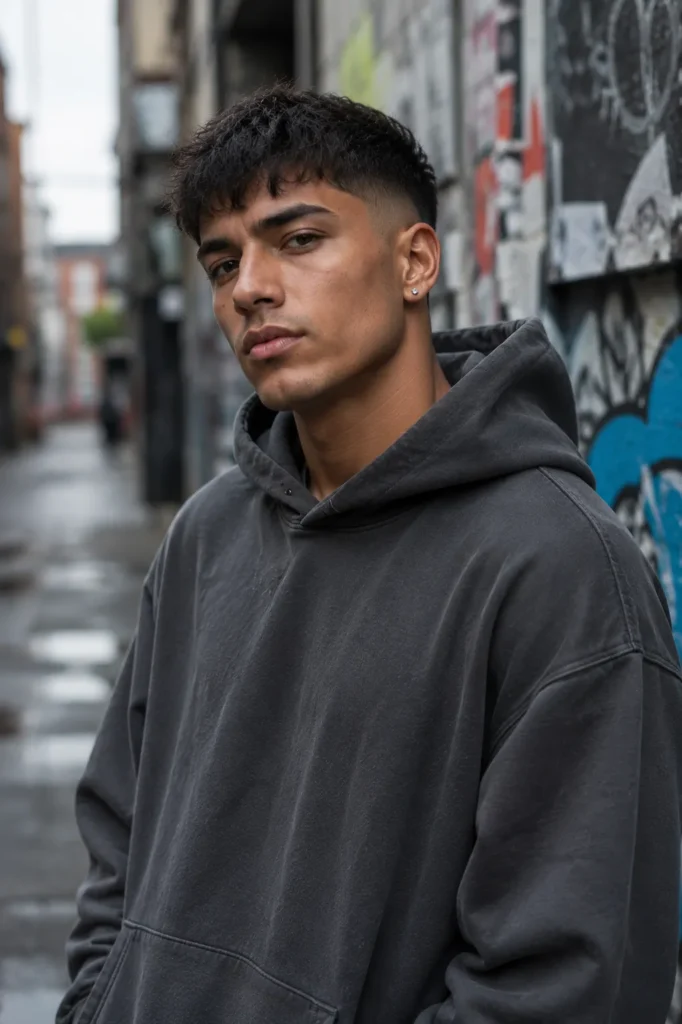 Mid Fade with Textured Fringe