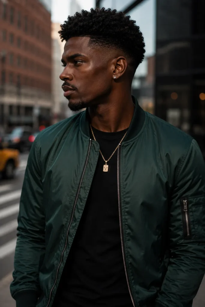 Mid Taper Fade with Defined Spring Curls