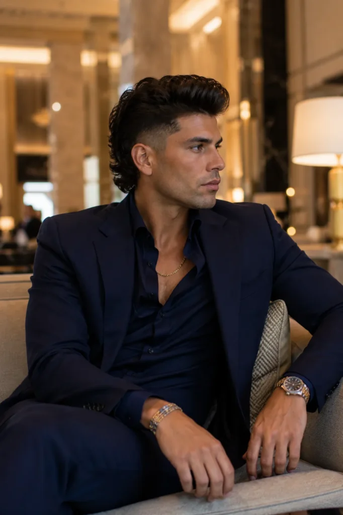  Pompadour Taper Mullet
