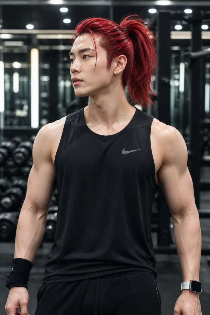 Red High Pony Grip Style