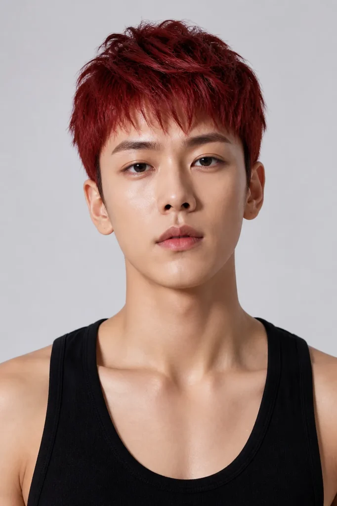 Red Short Pixie Cut