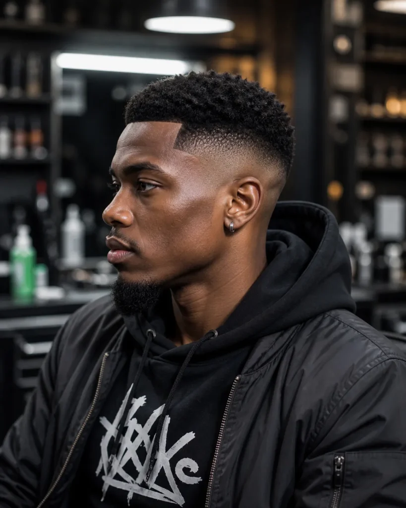  Rough Textured Crop with Razor Fade