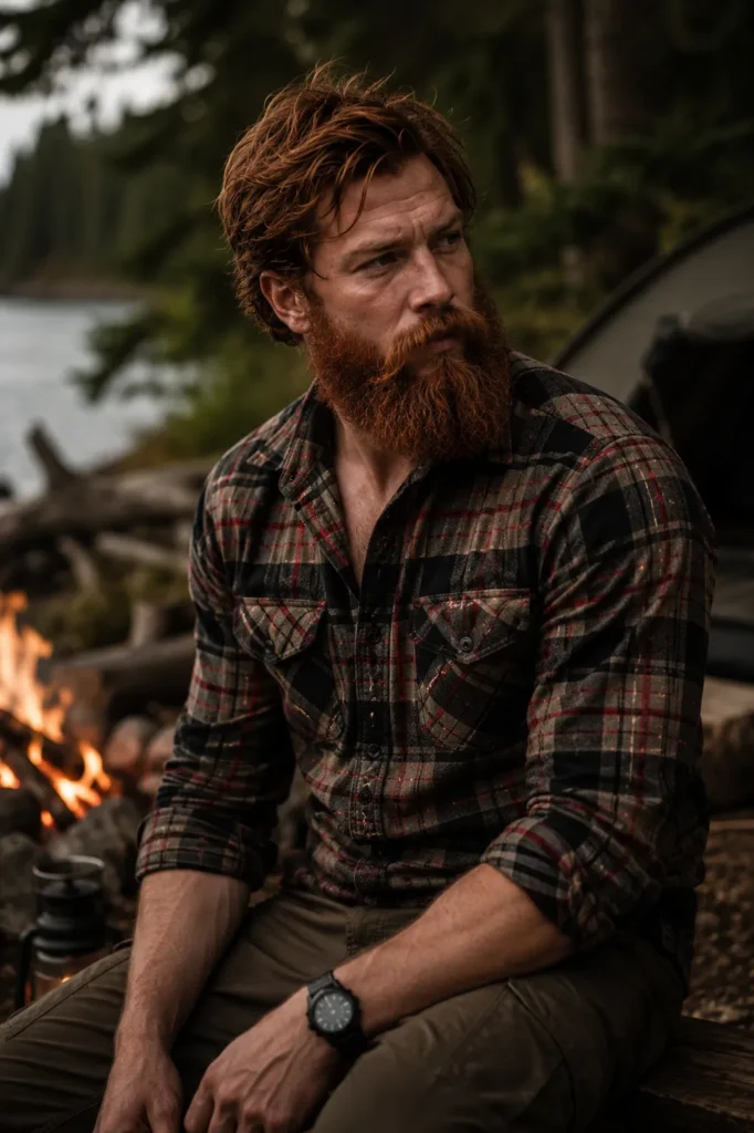 Rugged Lumberjack Ginger Beard