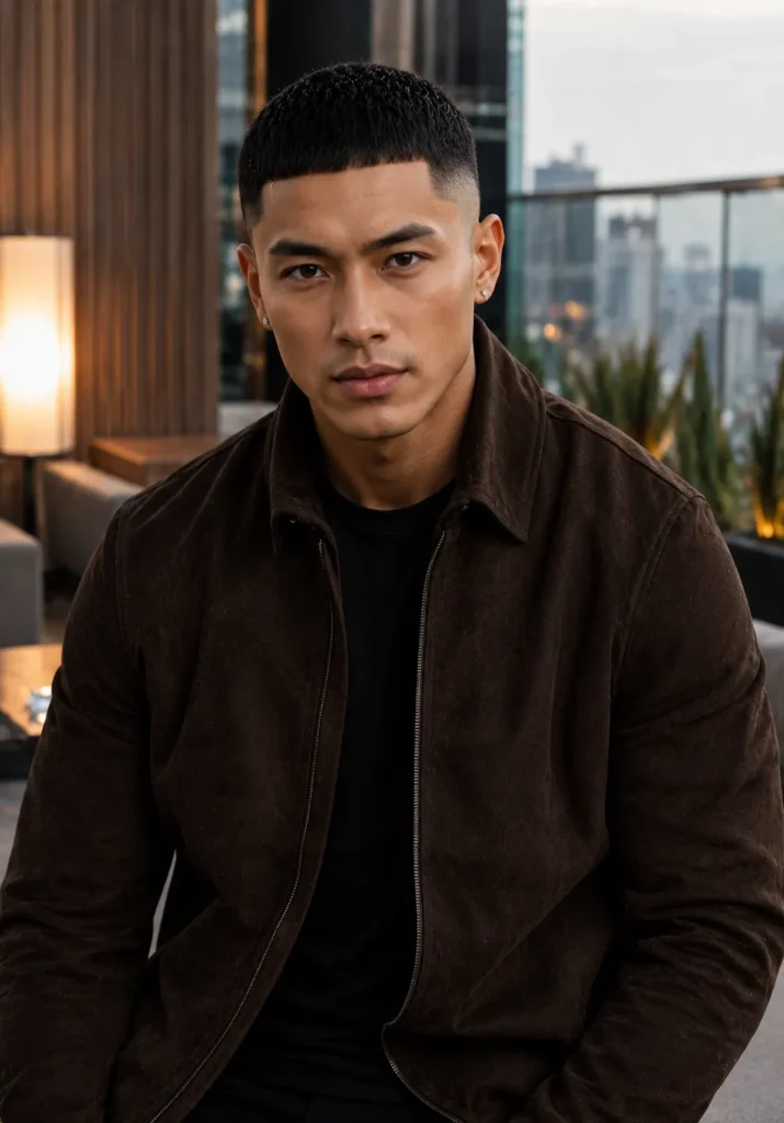 Shadow Crop with Angled Hairline