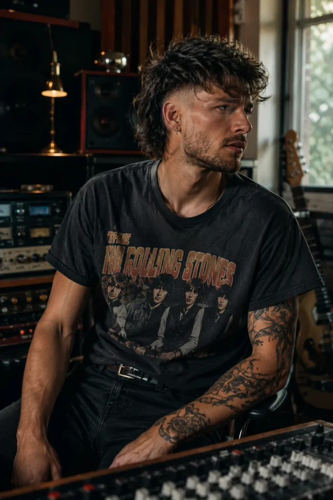 Shaggy Taper Fade Mullet