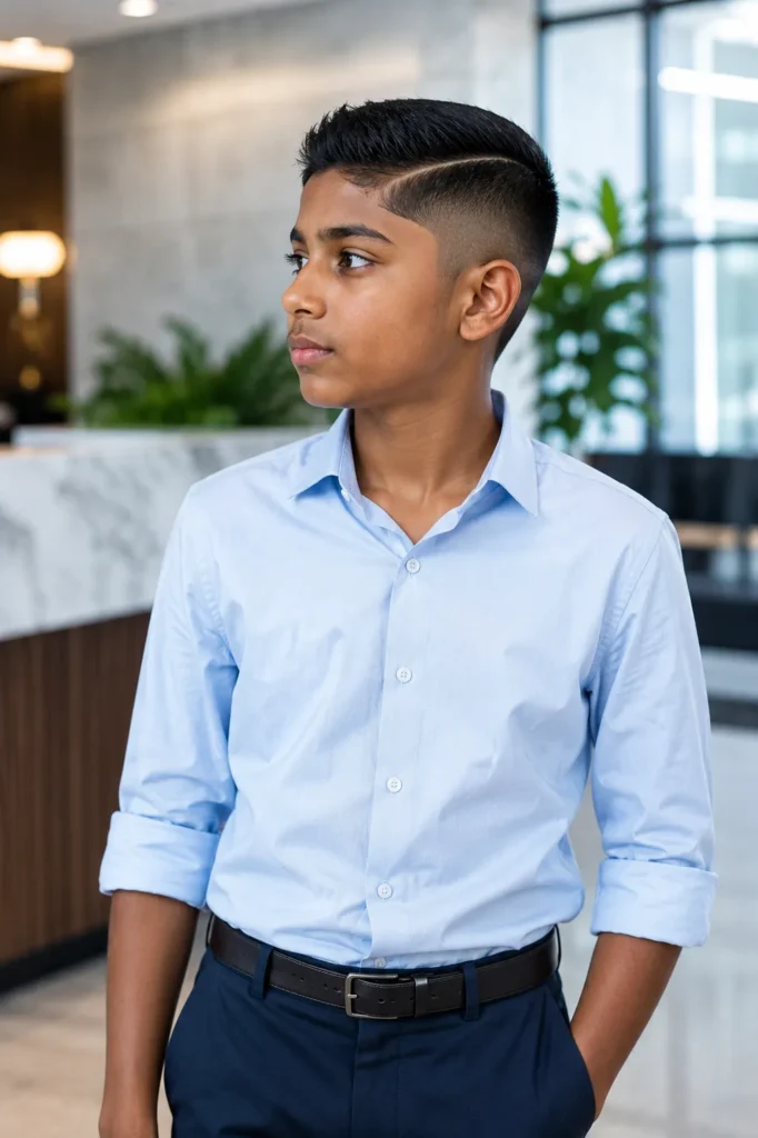 Sharp Side Part Fade