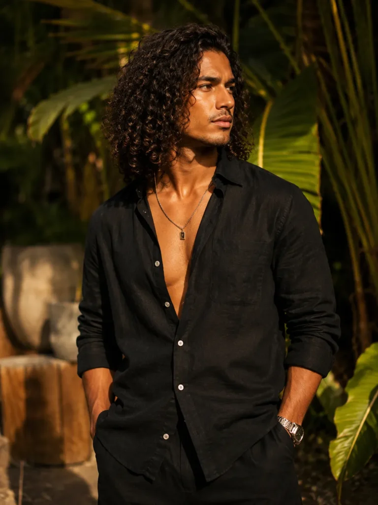 Shoulder-Length Natural Curls