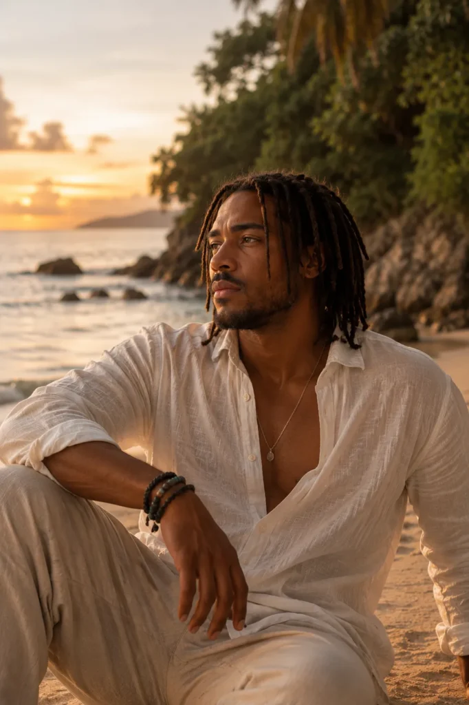 Shoulder-Length Natural Dreads