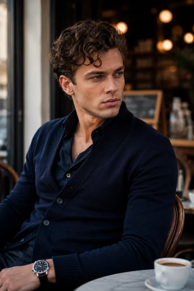 Side-Parted Curly Hairstyle