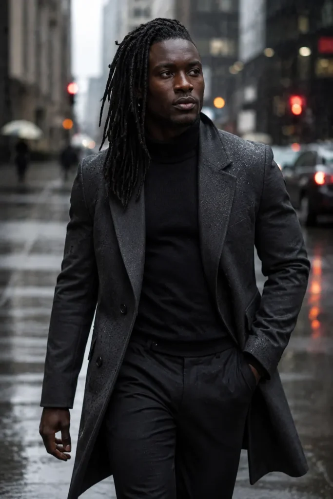 Side-Swept Long Dreads