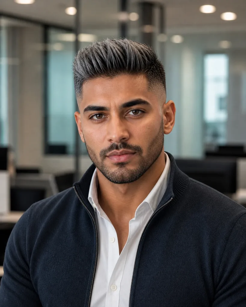 Silver Brush-Up with Low Fade