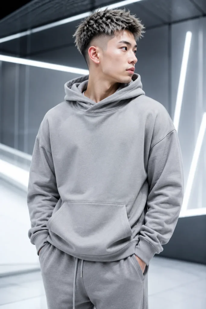 Silver Textured High Fade