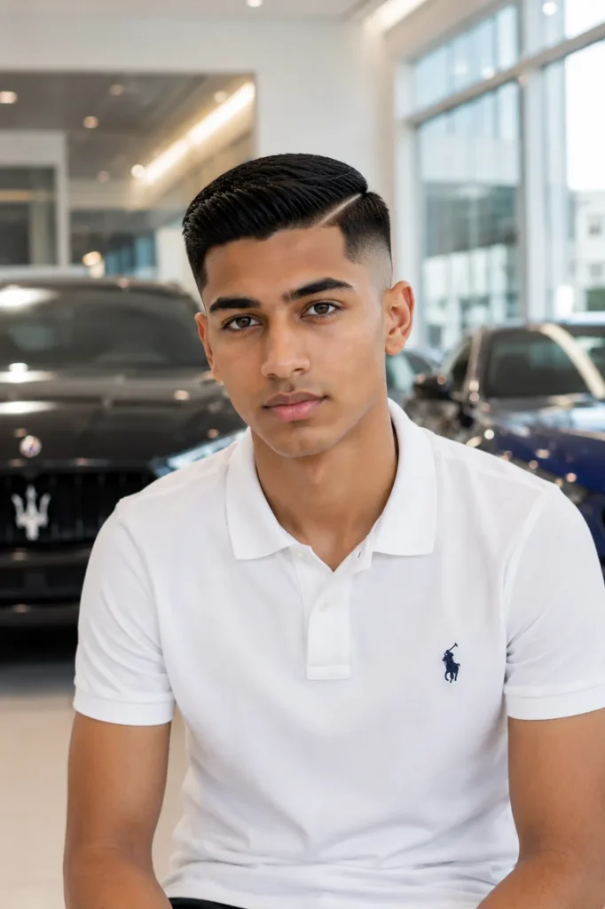 Skin Fade With Hard Part