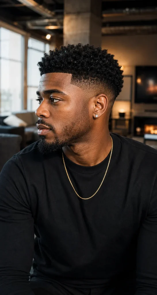 Skin Fade with Coil Curls
