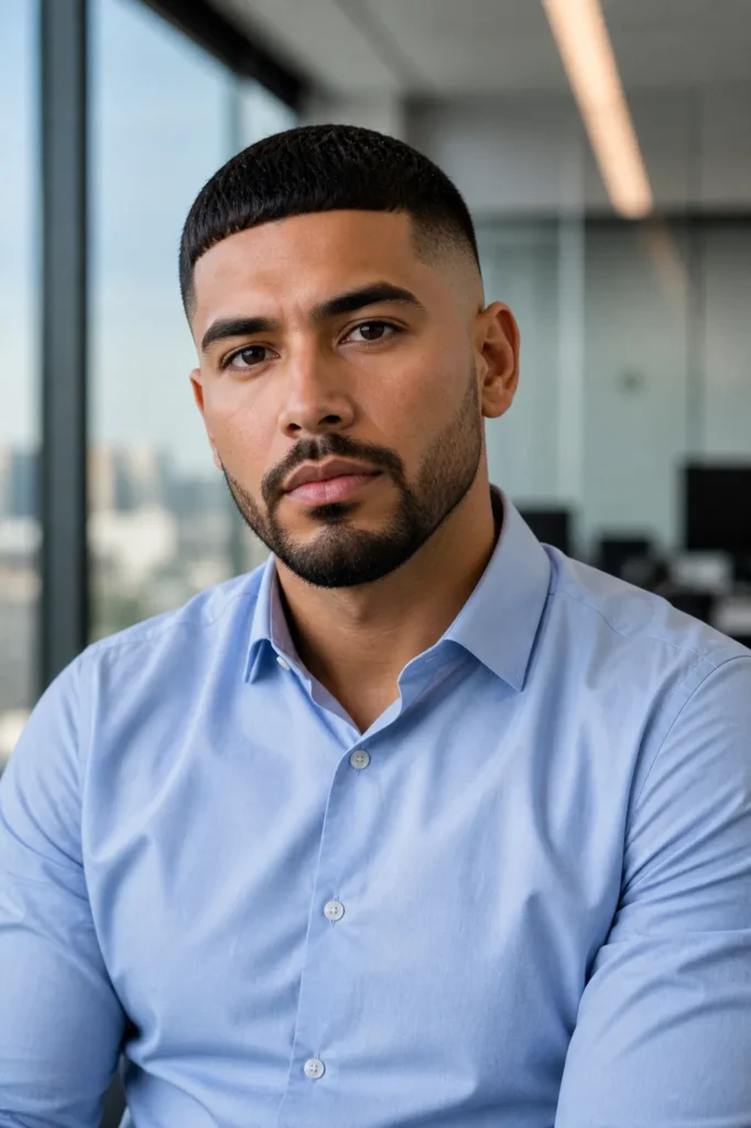 Skin Fade with Tight Slick Crop