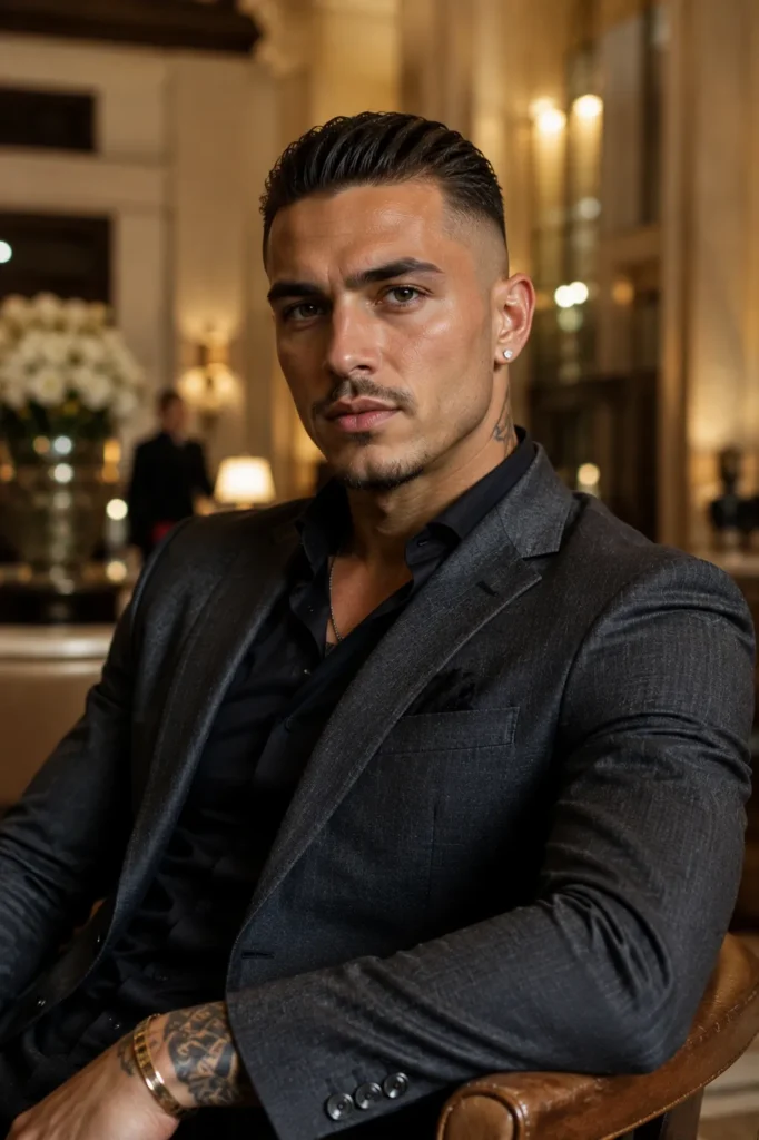 Slicked Back Taper Fade
