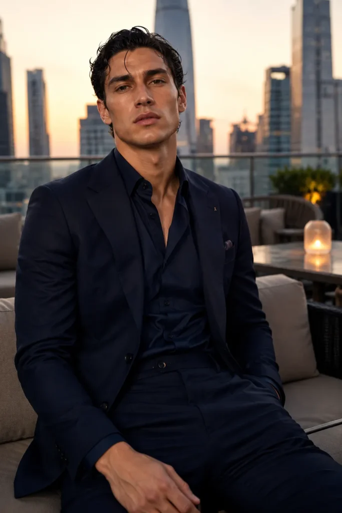 Slicked-Back Wet Curls