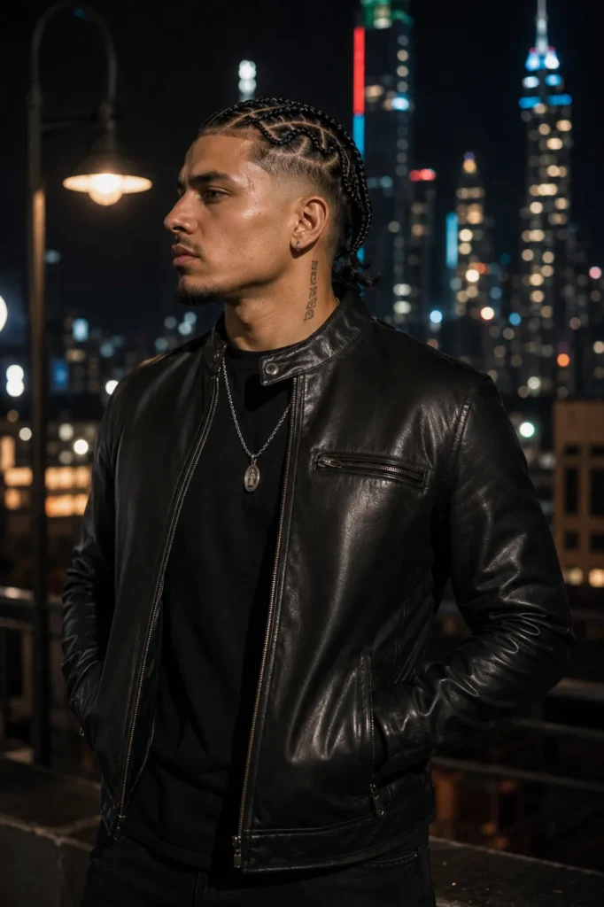 Snake Braids with Low Fade
