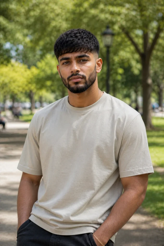 Soft Textured Crop with Natural Taper Fade
