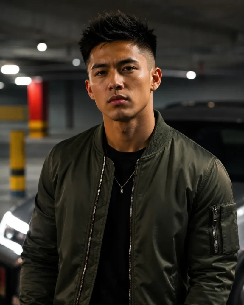 Spiky Medium Hair with Fade
