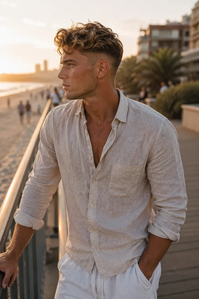 Sun-Kissed Wavy Fade