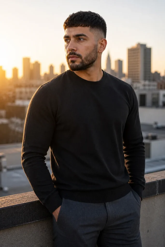 Textured Crop with Drop Fade