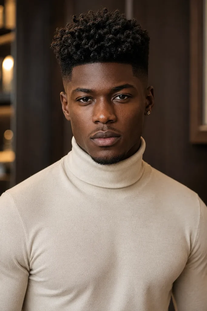Textured Curly Quiff