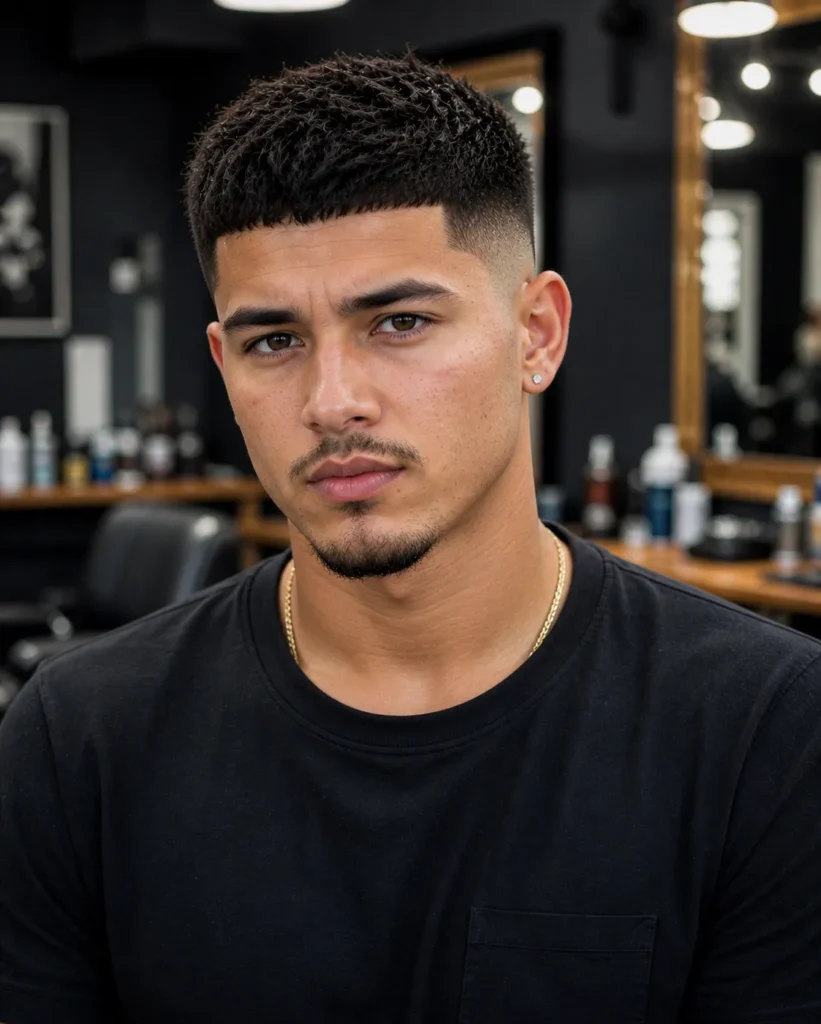 Thick Textured Crop with Full Fade