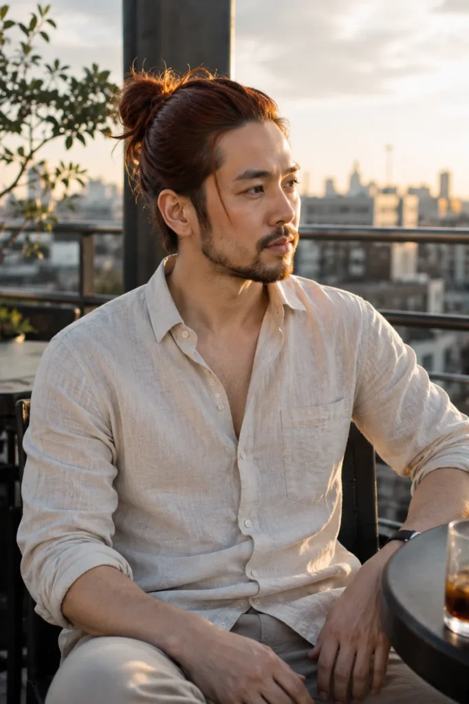 Top Knot with Beard